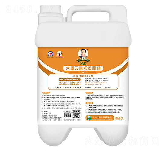 湘叔牌大量元素液體（果樹）型水溶肥6L-農海