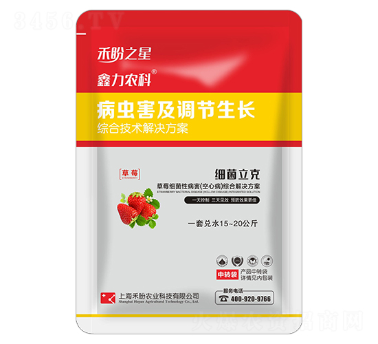 草莓細菌性病害（空心病）綜合解決方案-細菌立克-禾盼之星-禾盼農業